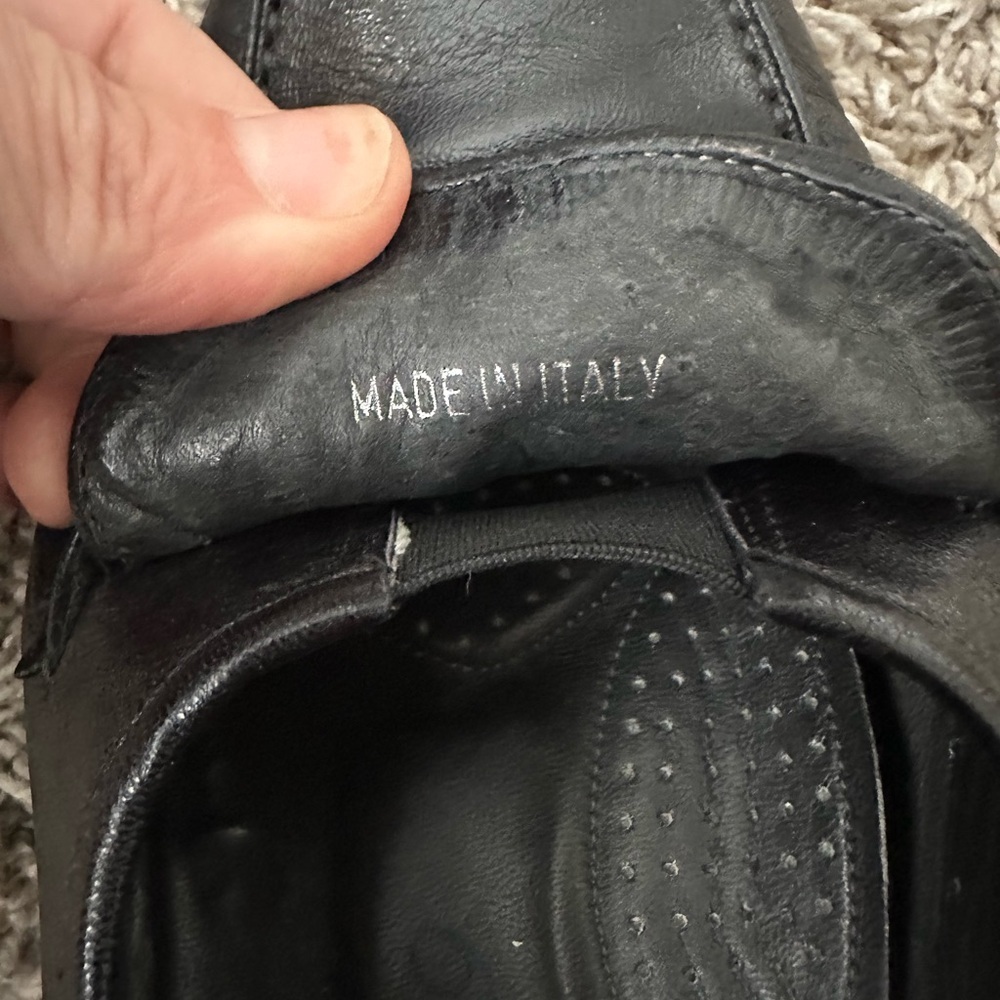 Wright Vintage Italian Leather Grandpa loafer Black sz - Picture 5 of 8